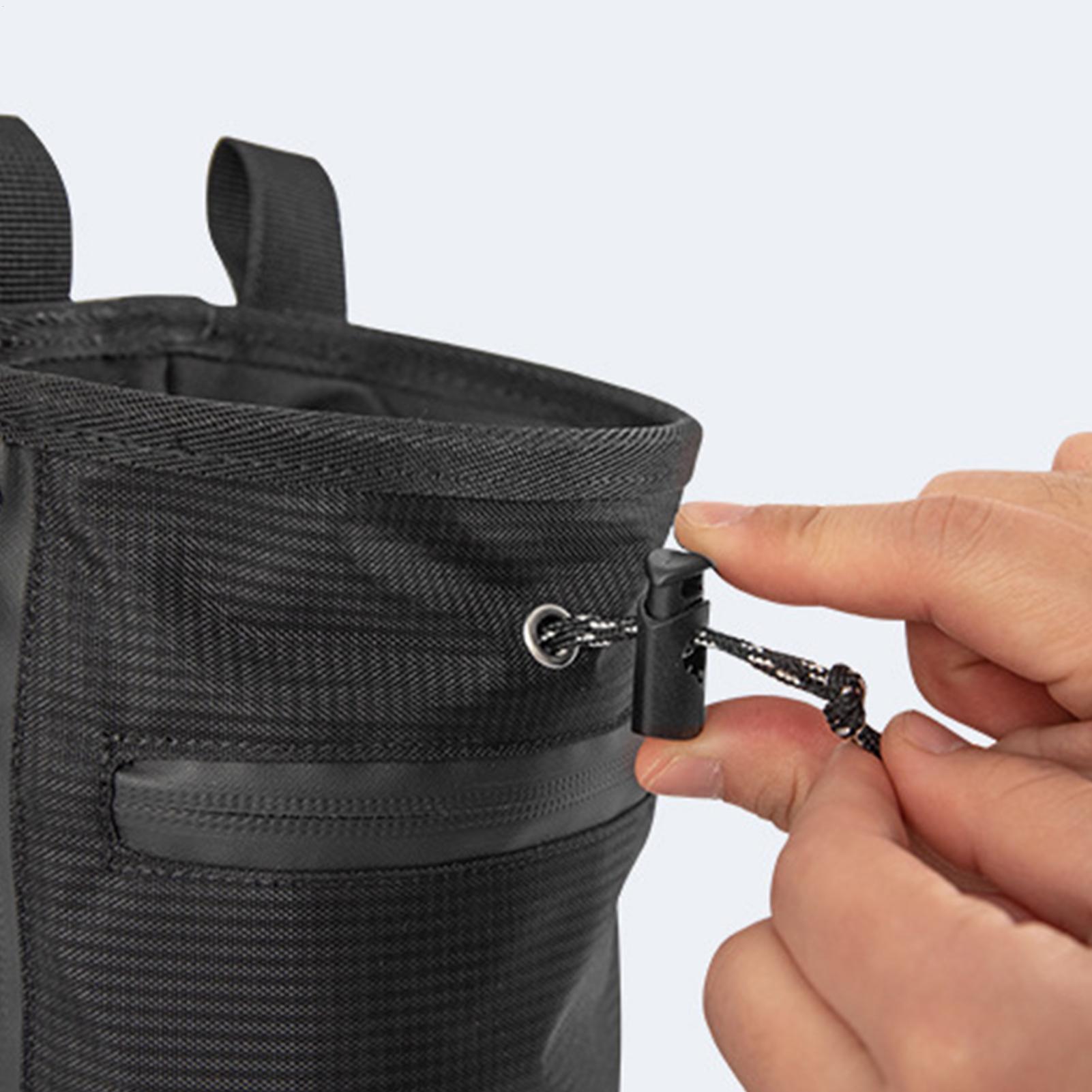 Chalk Bag Bouldering - ถุงใส่ชอล์คป้องกันน้ำ สายคาดเอวปรับได้ ถุงใส่ผงชอล์ค สำหรับปีนเขา ยิมนาสติก กอล์ฟ