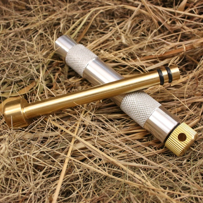 Fire Piston Starter - เครื่องจุดไฟแบบลูกสูบสำหรับใช้งานกลางแจ้ง เครื่องจุดไฟแบบอัดอากาศ พกพาสะดวก อุปกรณ์จุดไฟสำหรับตั้งแคมป์ ชุดอุปกรณ์เอาตัวรอด